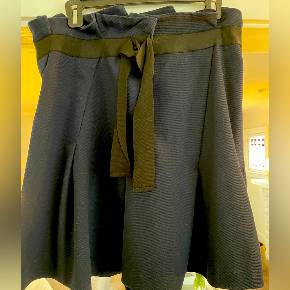 Navy skirt with black bow